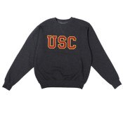 USC Trojan Basics Heritage Charcoal Tackle Twill Fleece Sweatshirt